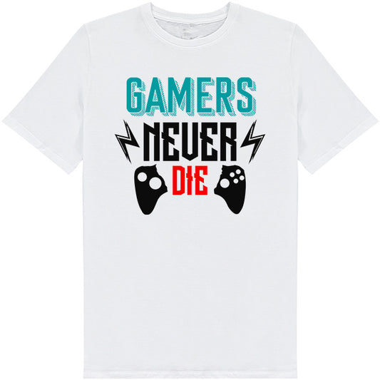 "Gamers Never Die" Unisex T-Shirt | Premium Gaming Tee