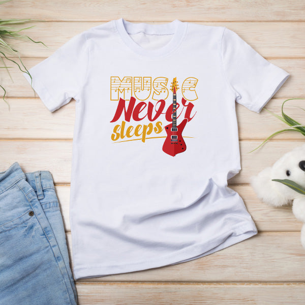 Music Never Sleeps Unisex T-Shirt | Ideal for Music Lovers