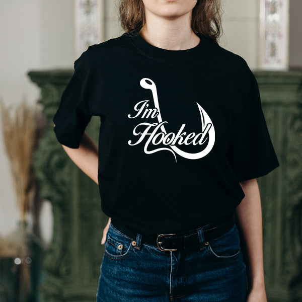 "I Am Hooked" Unisex T-Shirt | Ideal for Fishing Fans