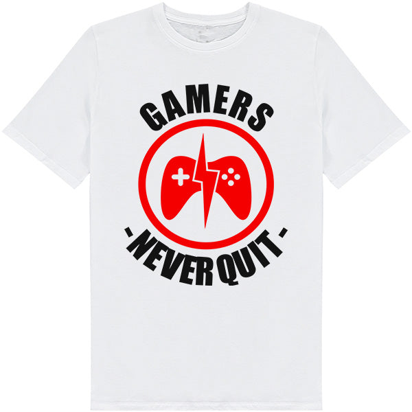 "Gamers Never Quit" Unisex T-Shirt | Premium Equestrian Apparel