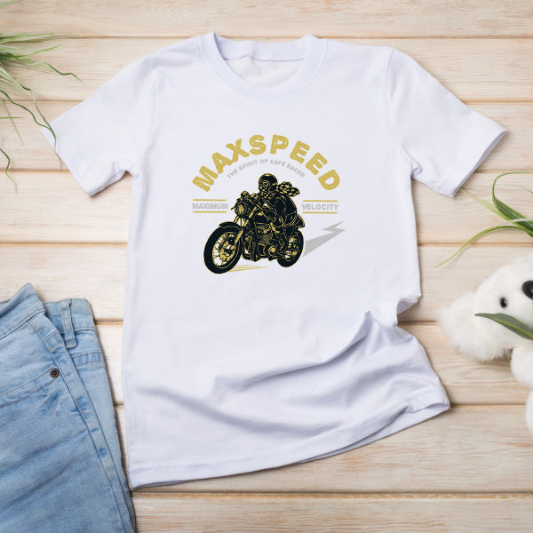 Maxspeed Cafe Racer T-Shirt | Unisex Motorcycle Enthusiast Tee