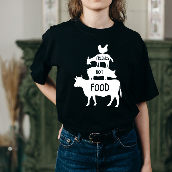 "Friends Not Food" Vegan T-Shirt | Unisex Equestrian Apparel