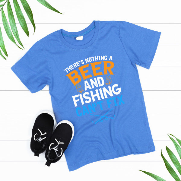 Unisex 'Beer & Fishing' T-Shirt | Perfect for Alcohol Lovers