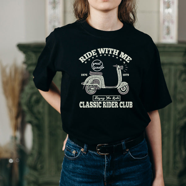 "Ride With Me" Unisex T-Shirt - Perfect for Motorbike Fans