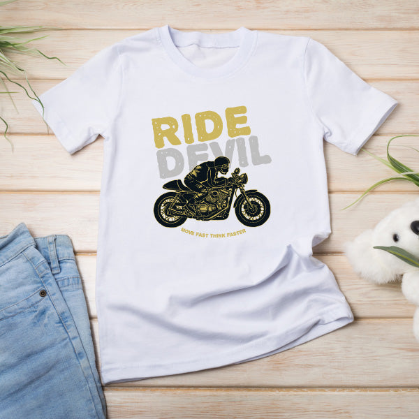 Ride Devil Move Fast T-Shirt | Unisex Motorcycle Tee