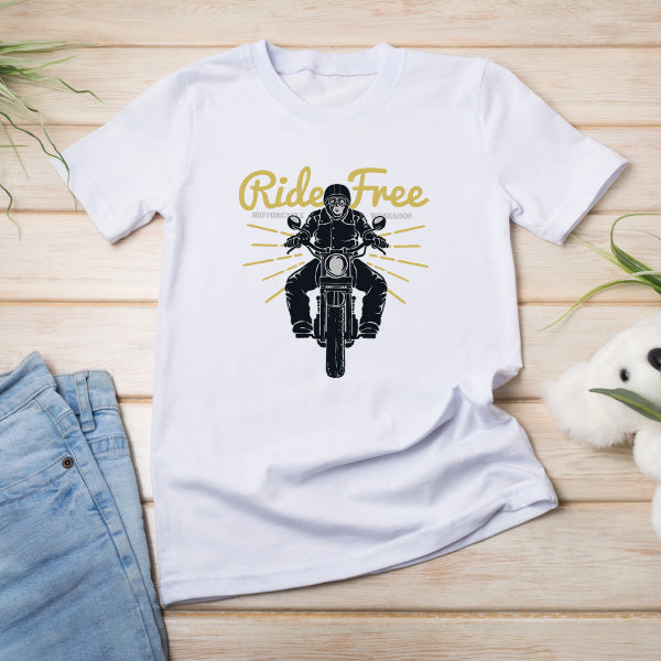 Ride Free Motorcycle Workshop T-Shirt | Unisex & Stylish