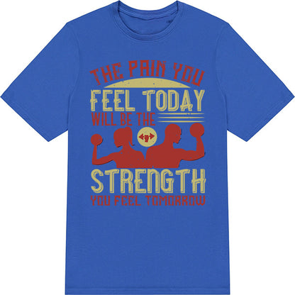 Unisex Equestrian T-Shirt - Strength & Pain Quote | Fitness Focus