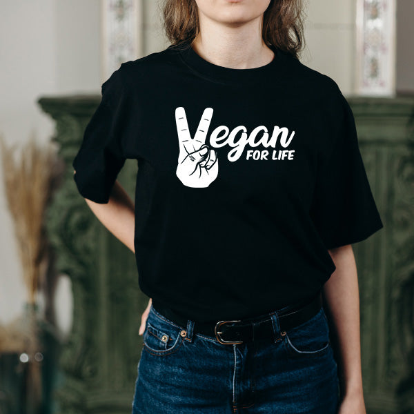 Vegan For Life Unisex T-Shirt | Embrace Vegan Vibes