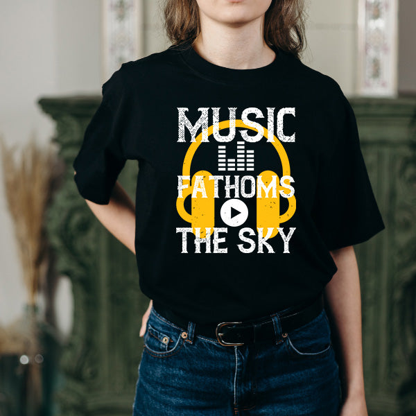 Music Fathoms The Sky Unisex T-Shirt | Ideal for Music Lovers