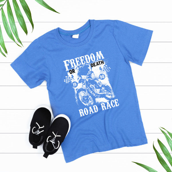 Freedom or Death Road Race T-Shirt | Unisex Motorcycle Tee