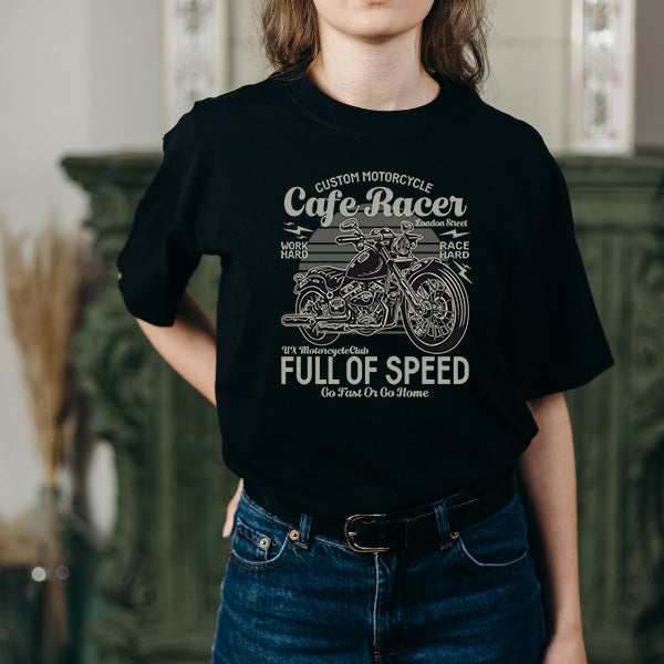 Custom Cafe Racer T-Shirt | Unisex | For Speed Enthusiasts