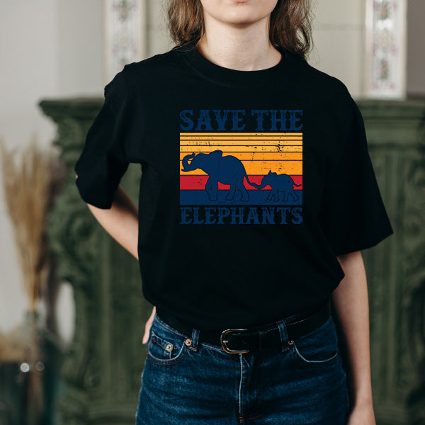 Save The Elephants Unisex T-Shirt | Vegan Vibes | Shop Now