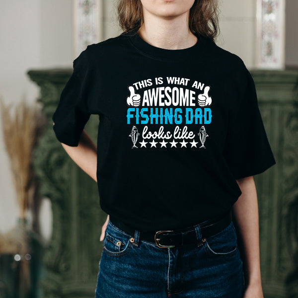 Awesome Fishing Dad Unisex T-Shirt | Perfect Gift for Anglers