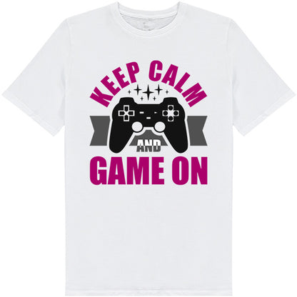 Keep Calm and Game On T-Shirt | Premium Unisex Gaming Tee