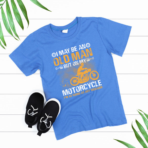 Old Man on Motorcycle T-Shirt | Perfect for Bikers