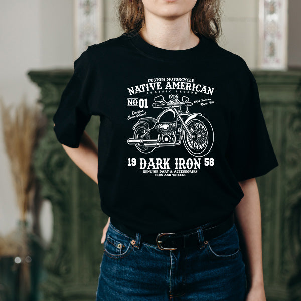 Custom Native American Motorcycle T-Shirt | Unisex & Stylish