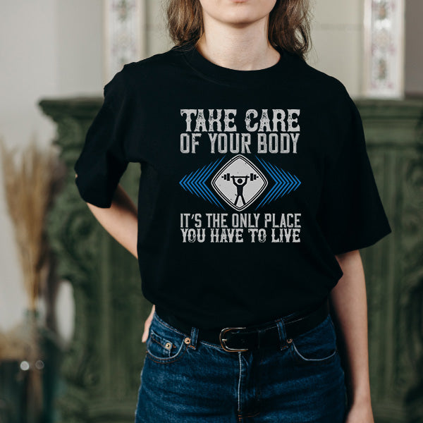 Unisex Fitness T-Shirt - Take Care Of Your Body | Equestrian