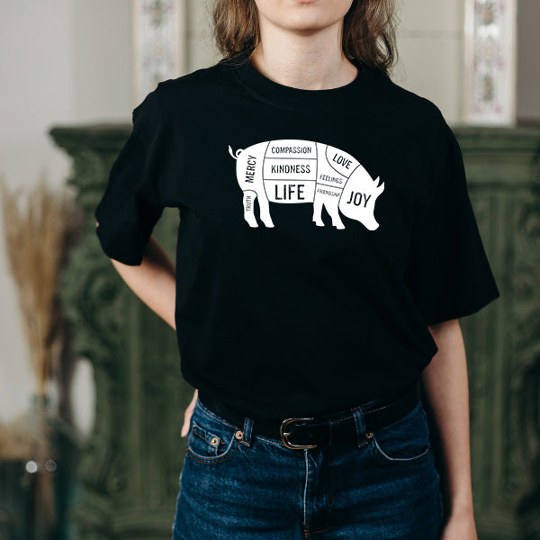 Unisex Vegan Vibes T-Shirt | Equestrian Compassion & Joy