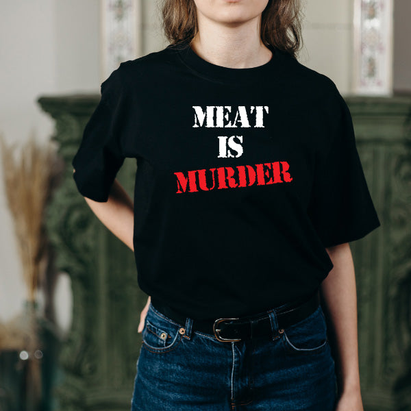 "Meat Is Murder" Vegan T-Shirt | Unisex Equestrian Apparel