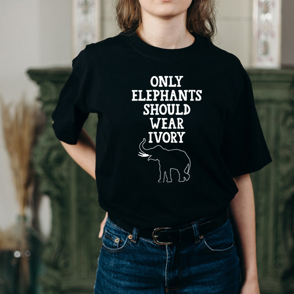 "Only Elephants Should Wear Ivory" T-Shirt | Vegan Vibes