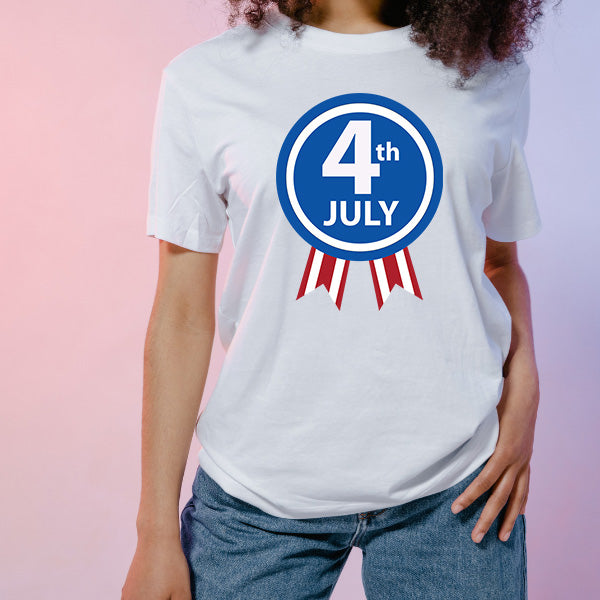 Patriotic Unisex T-Shirt for Fourth of July Equestrian Fun