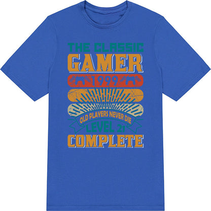 Classic Gamer 1999 T-Shirt - "Old Players Never Die" | Unisex