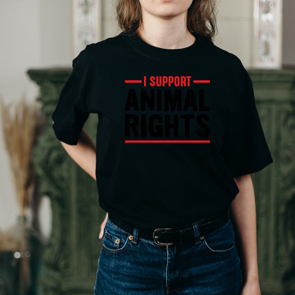 I Support Animal Rights T-Shirt | Vegan Vibes Collection