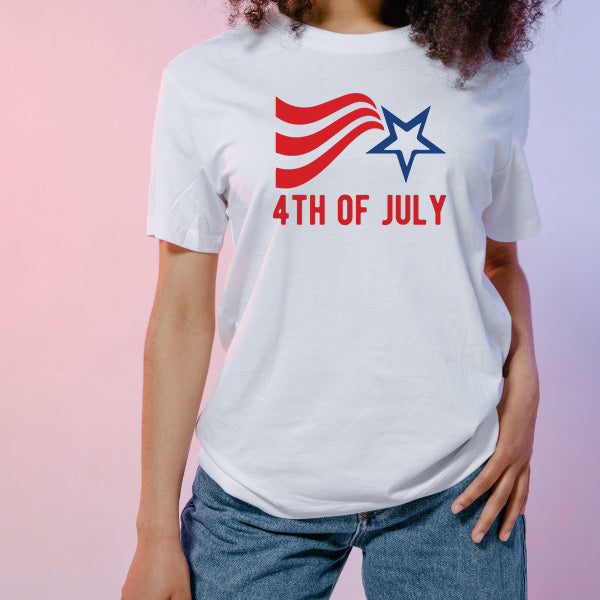 Patriotic Unisex T-Shirt for Fourth of July Equestrian Fun