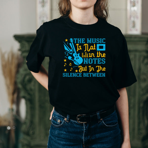 "Music Is In The Silence" Unisex T-Shirt | Ideal for Music Lovers