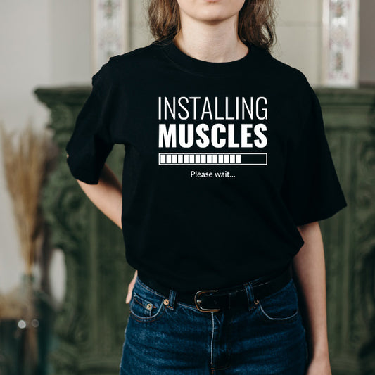 "Installing Muscles" Unisex T-Shirt | Equestrian Gym Wear