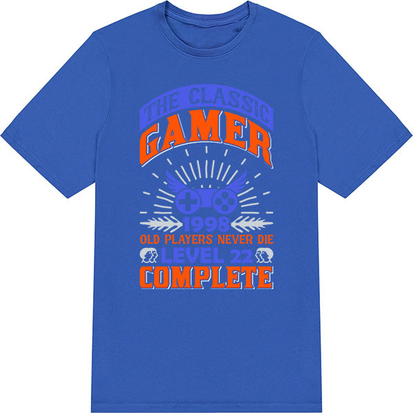 Classic Gamer 1998 Unisex T-Shirt - Level 22 Complete