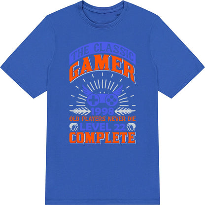 Classic Gamer 1998 Unisex T-Shirt - Level 22 Complete