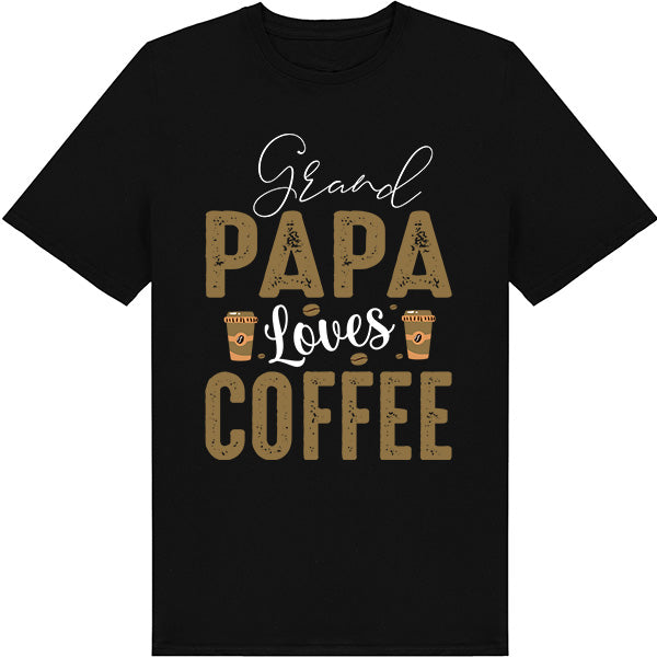 Grand Papa Loves Coffee T-Shirt | Unisex Equestrian Apparel