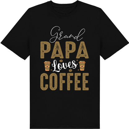 Grand Papa Loves Coffee T-Shirt | Unisex Equestrian Apparel