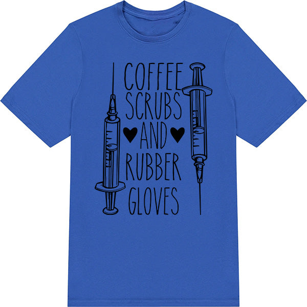 Unisex Nurse Pride T-Shirt - Coffee Scrubs & Gloves Design