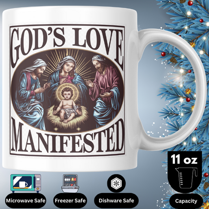 Shop the Divine Love Christmas Mug – Double-Sided Print for a Festive Touch