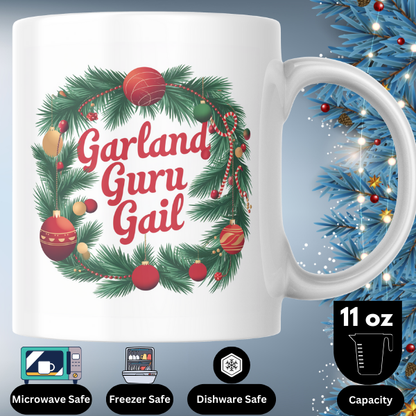 Shop the Garland Guru Gail Personalized Christmas Mug – Double-Sided Print for Festive Cheer