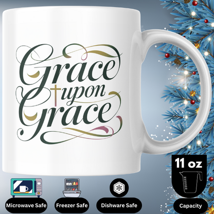 Shop the Grace Upon Grace Christmas Mug – Double-Sided Print for Festive Cheer