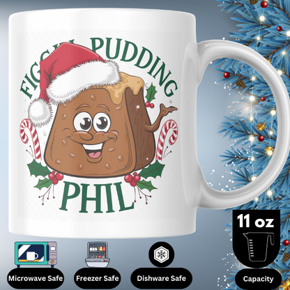 Shop Personalized Figgy Pudding Phil Christmas Mug - Double-Sided Print