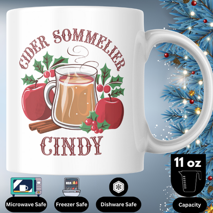 Shop the Personalized Cider Sommelier Cindy V2 Christmas Mug - Double-Sided Print