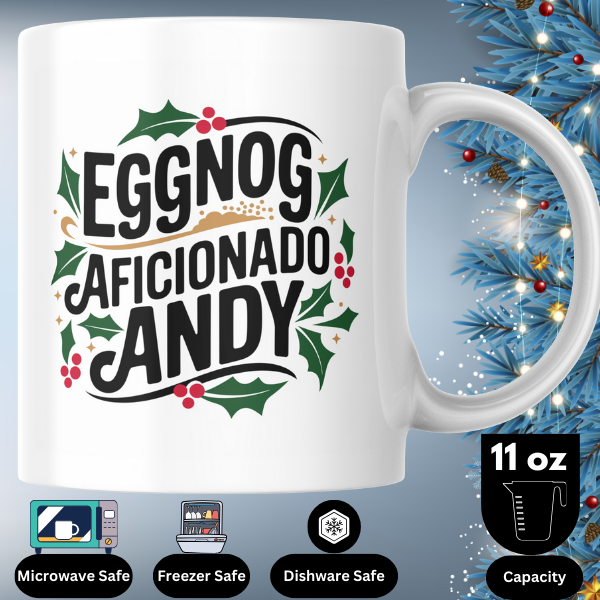 Shop Personalized Christmas Mug for Eggnog Enthusiasts - Double-Sided Print