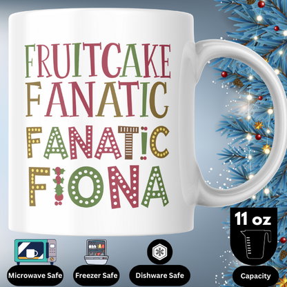 Shop the Personalized Christmas Mug for Fruitcake Enthusiasts - Double-Sided Print