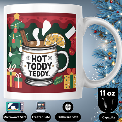 Shop Personalized Hot Toddy Teddy Christmas Mug - Double-Sided Print