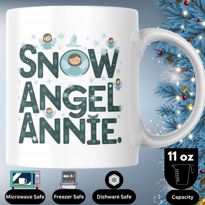 Shop Personalized Snow Angel Annie Christmas Mug - Double-Sided Print