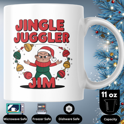 Shop the Personalized Jingle Juggler Jim Christmas Mug - Double-Sided Print