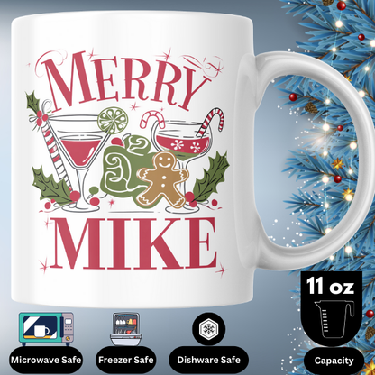 Shop the Personalized Merry Mixer Mike Christmas Mug – Double-Sided Print