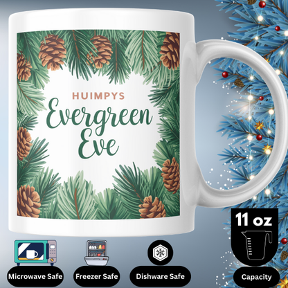 Shop Personalized Evergreen Eve Christmas Mug - Double-Sided Print