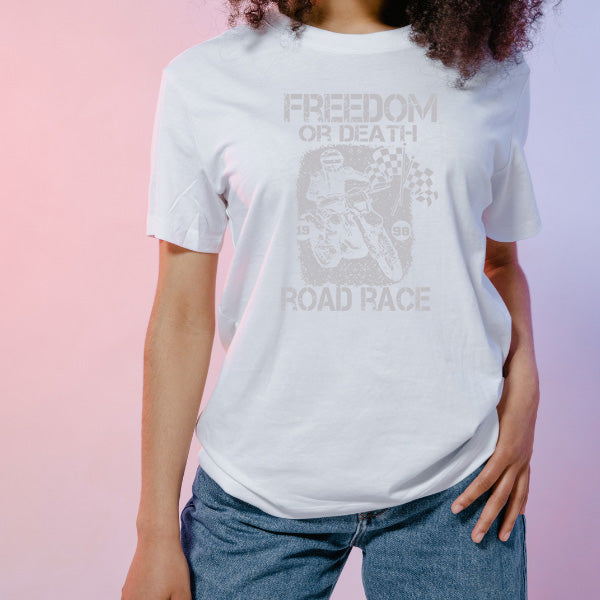 Freedom or Death Road Race T-Shirt | Unisex Biker Apparel