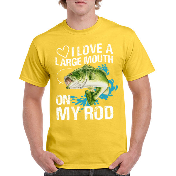 "I Love A Large Mouth On My Rod" T-Shirt | Fishing Lovers