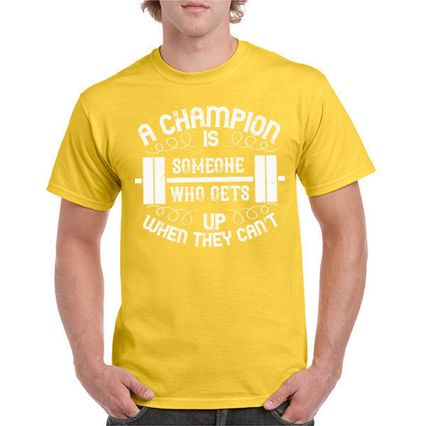 "A Champion Is Someone" Unisex T-Shirt | Fitness Focus